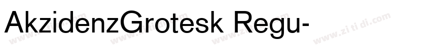 AkzidenzGrotesk Regu字体转换